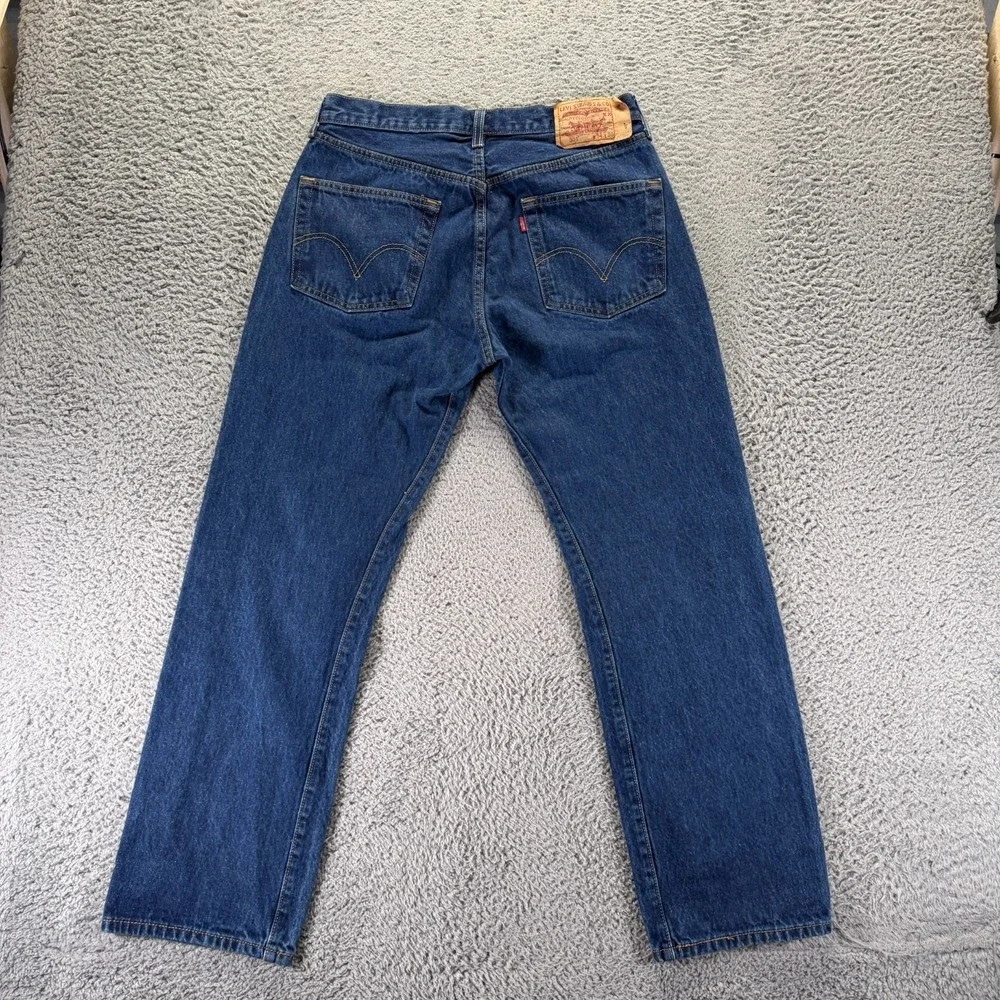 Vintage Levi's 501 Jeans Mens 34x32 Blue Cotton Denim Straight Leg Faded Travel